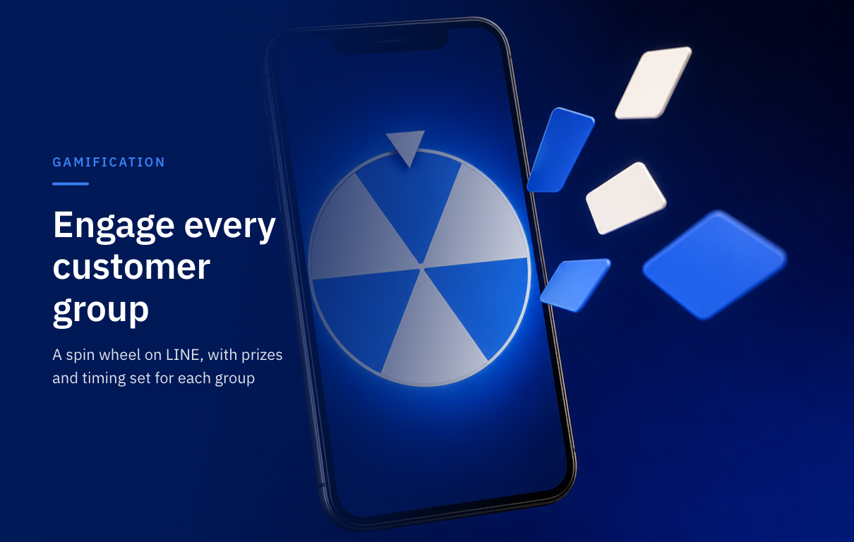 Engage every customer group — a spin wheel on LINE