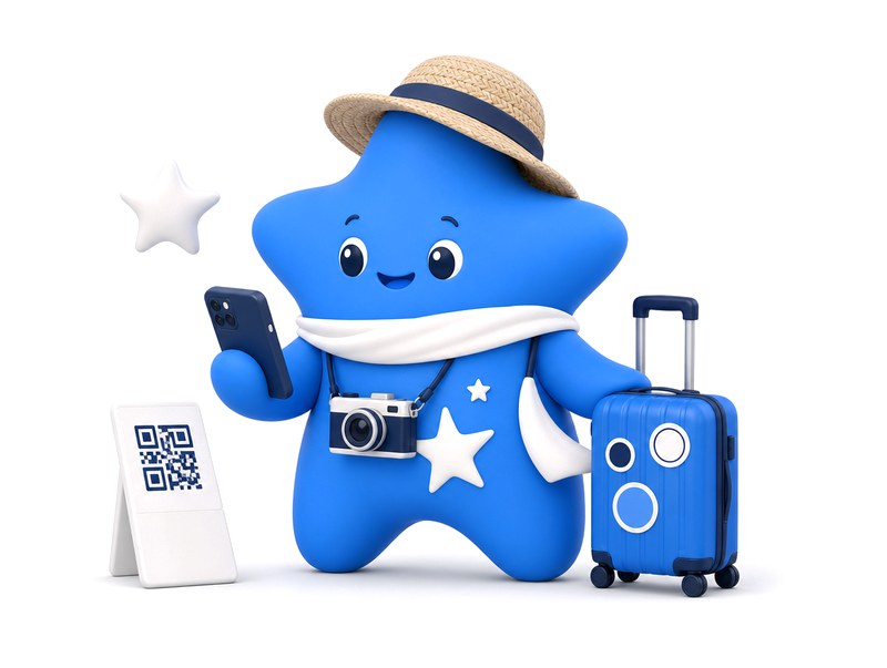 น้องดาวแต่งตัวเป็นนักท่องเที่ยวชาวต่างชาติ สแกน QR Code เพื่อสมัครสมาชิกด้วยอีเมล